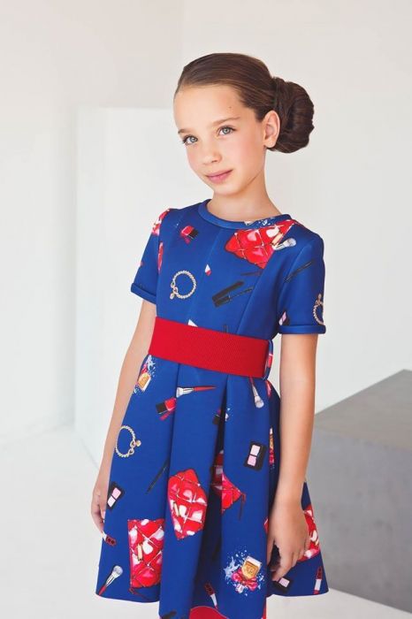 Детска синя рокля