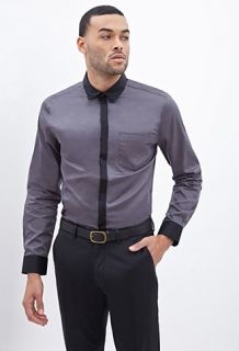 Colorblocked Collar Shirt