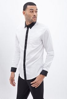 Colorblocked Collar Shirt